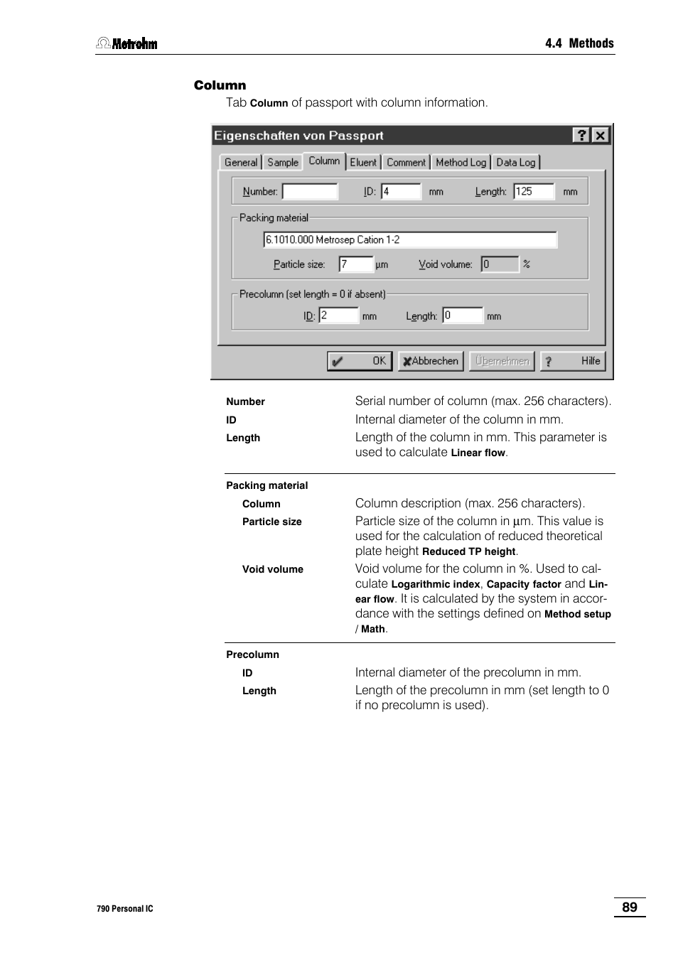 Metrohm 790 Personal IC User Manual | Page 98 / 207