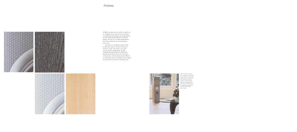 Finishes | Bowers & Wilkins 600 Series 3 User Manual | Page 9 / 14