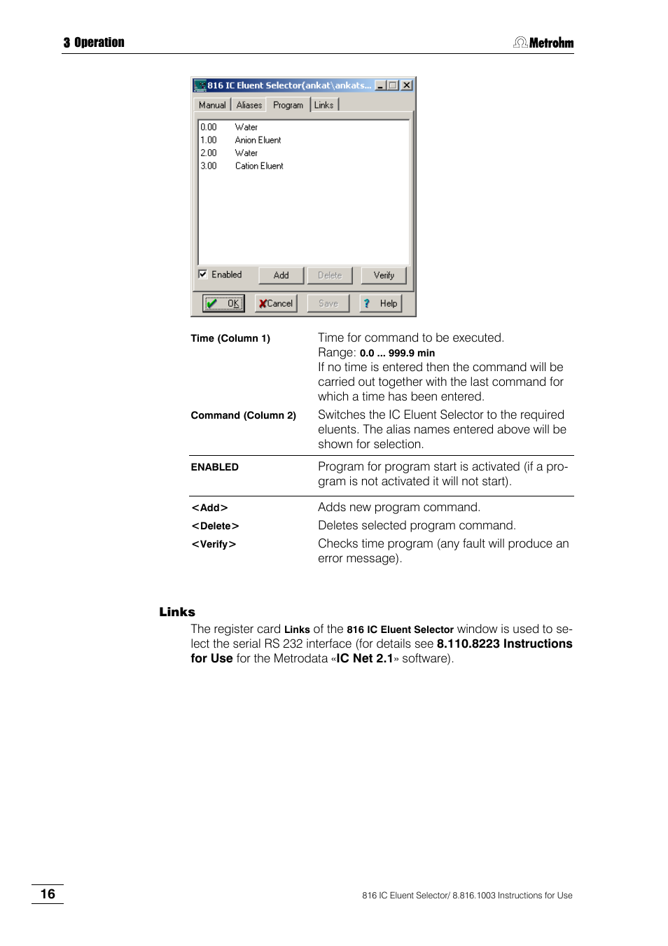 Metrohm 816 IC Eluent Selector User Manual | Page 22 / 32