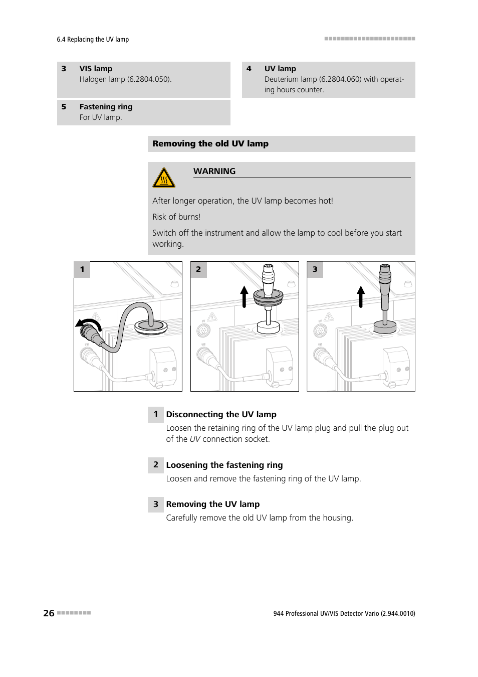 Metrohm 944 Professional UV/VIS Detector Vario User Manual | Page 34 / 52