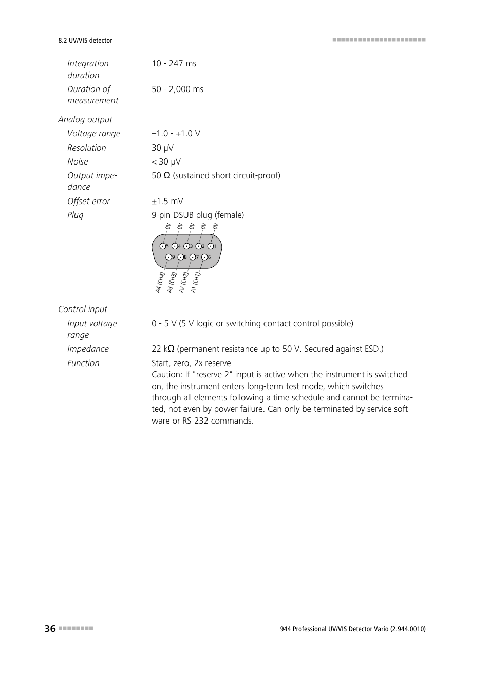 Metrohm 944 Professional UV/VIS Detector Vario User Manual | Page 44 / 52