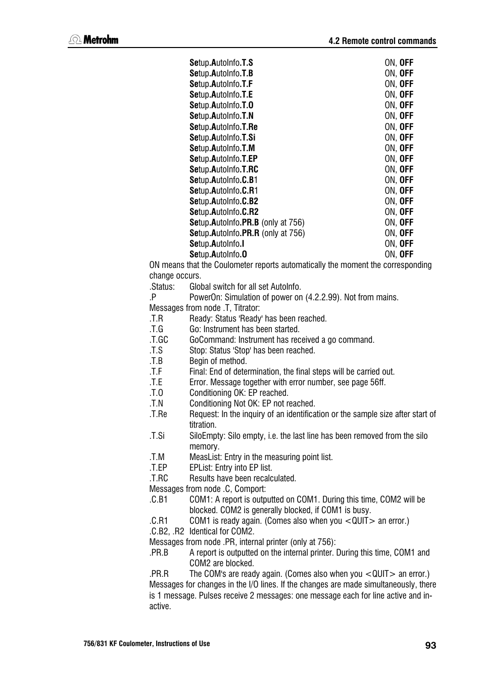 Metrohm 756 KF Coulometer User Manual | Page 101 / 162