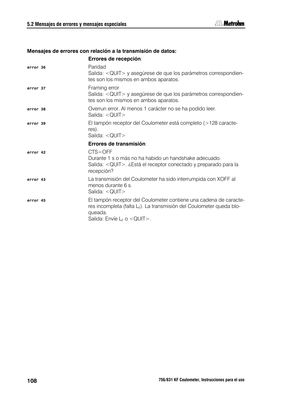 Metrohm 756 KF Coulometer User Manual | Page 116 / 162