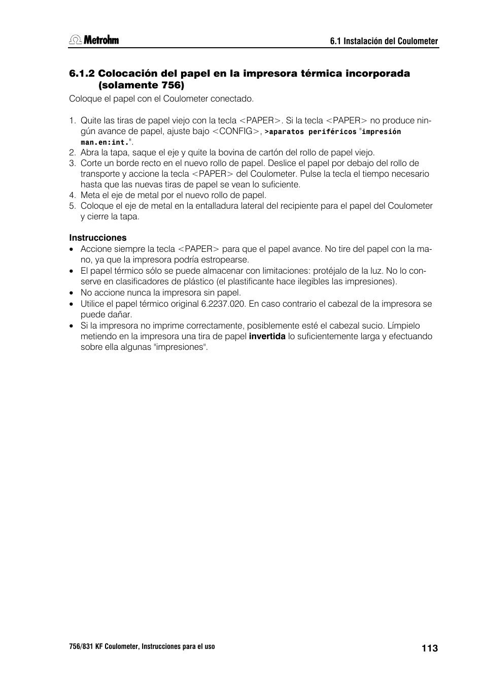 Metrohm 756 KF Coulometer User Manual | Page 121 / 162