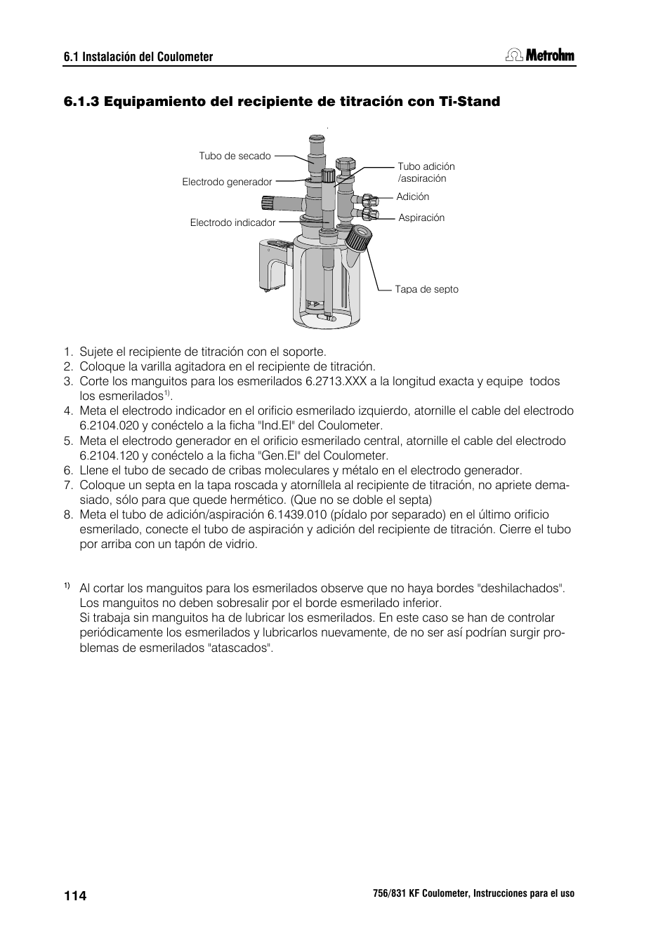 Metrohm 756 KF Coulometer User Manual | Page 122 / 162