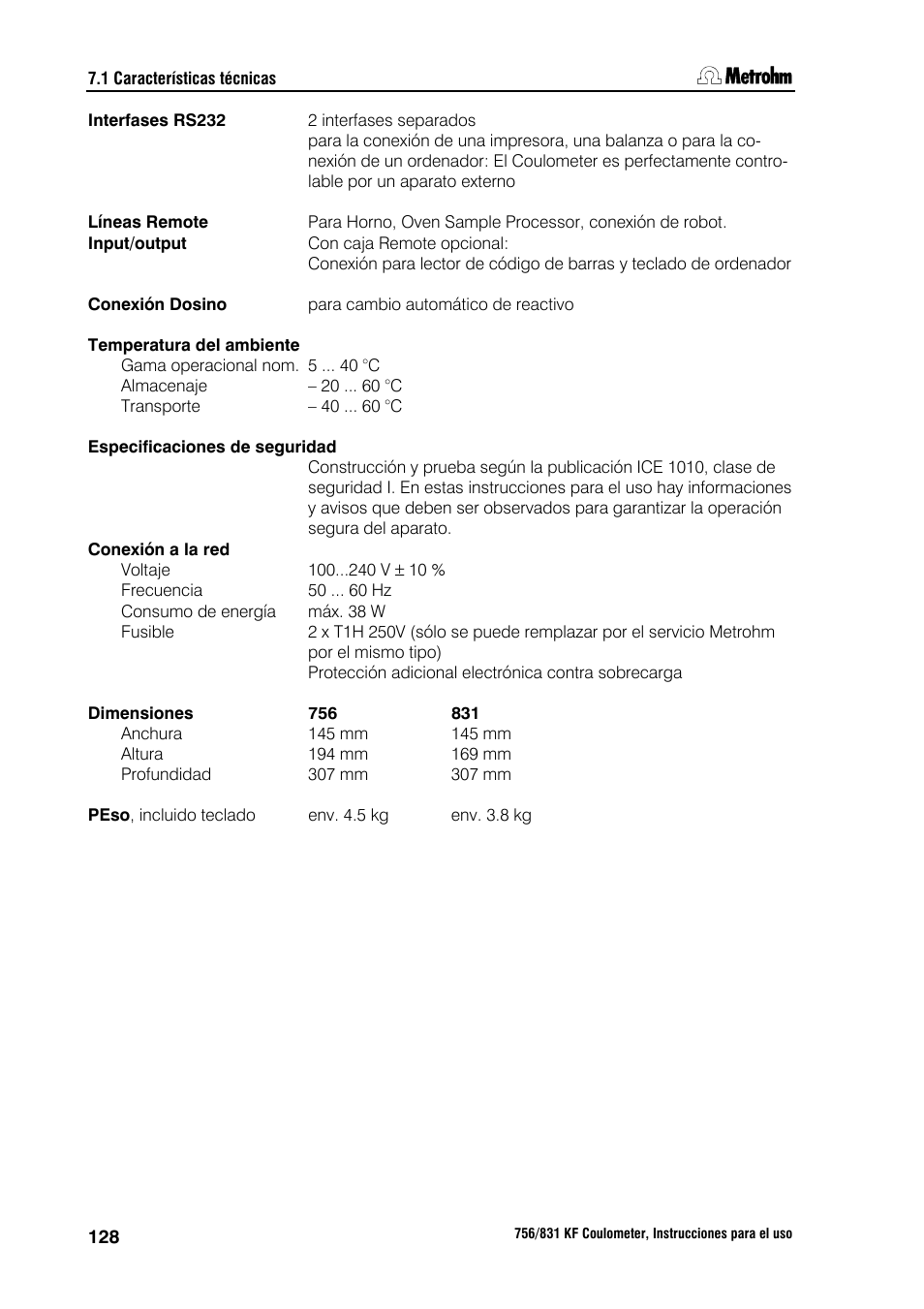 Metrohm 756 KF Coulometer User Manual | Page 136 / 162