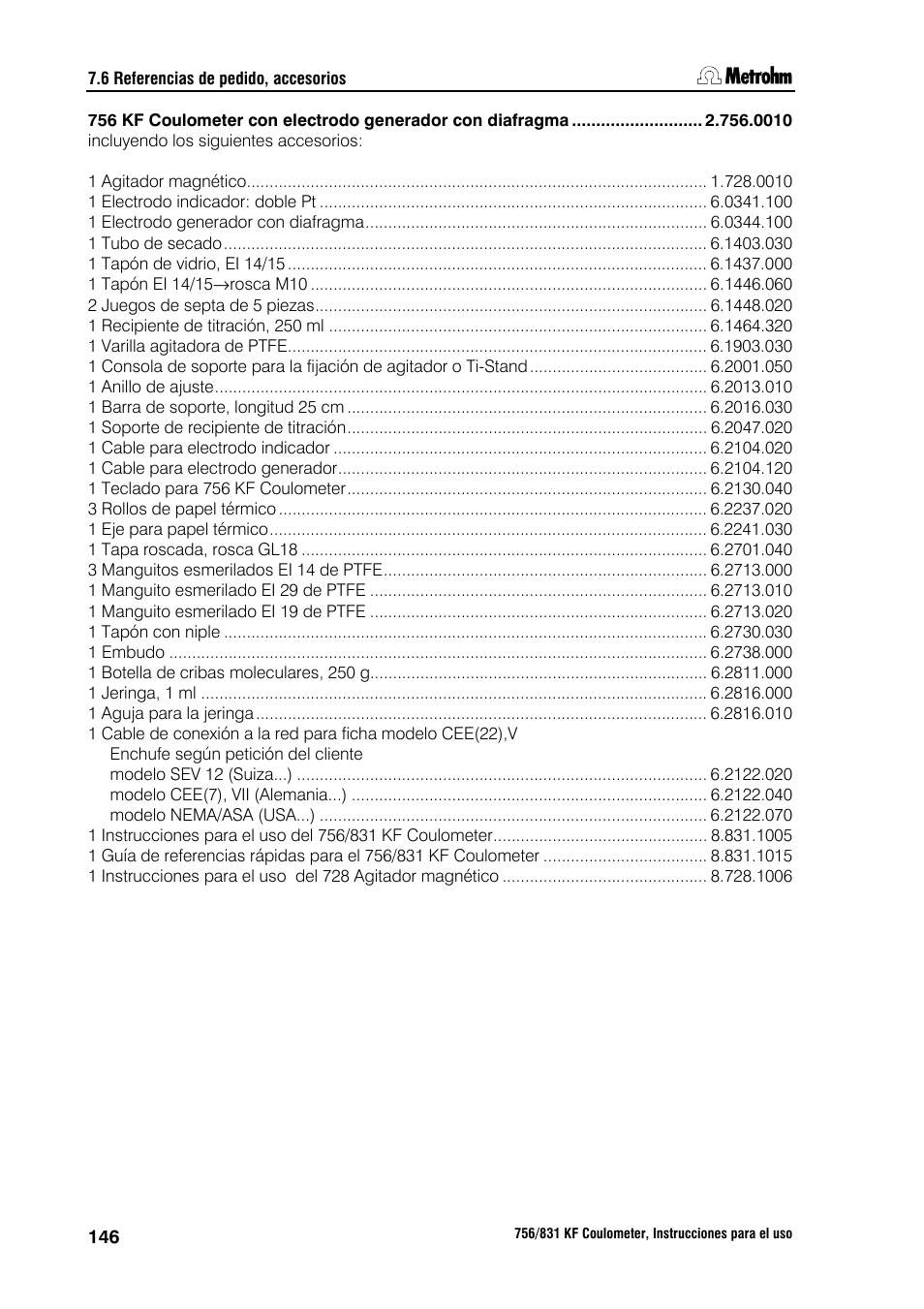Metrohm 756 KF Coulometer User Manual | Page 154 / 162