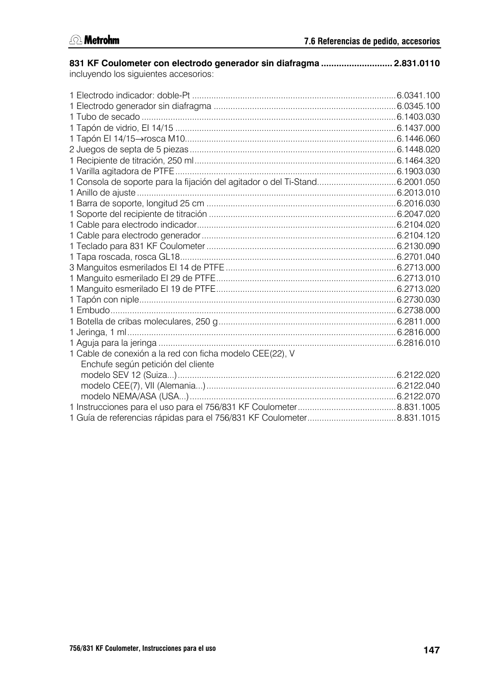 Metrohm 756 KF Coulometer User Manual | Page 155 / 162