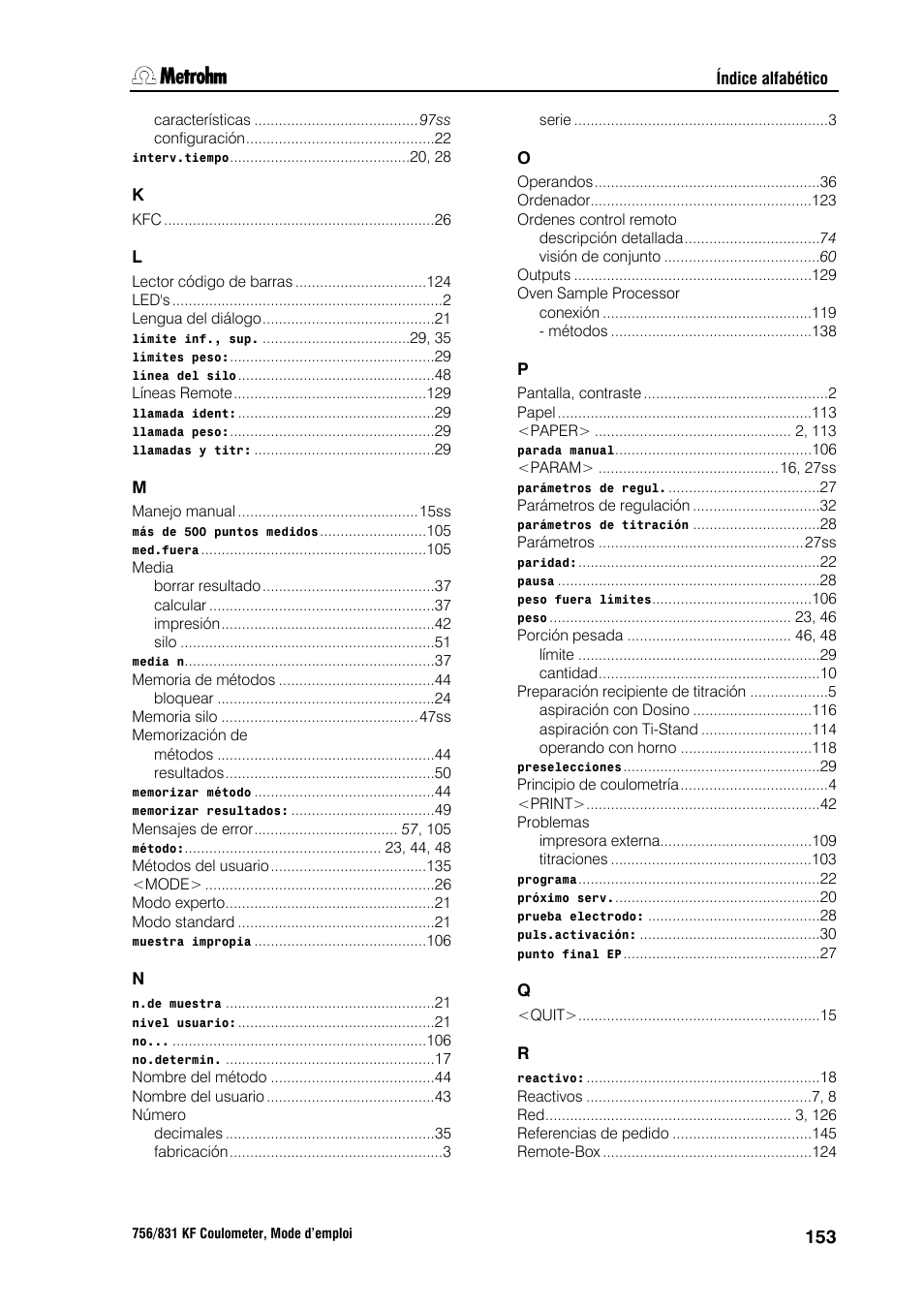 Metrohm 756 KF Coulometer User Manual | Page 161 / 162