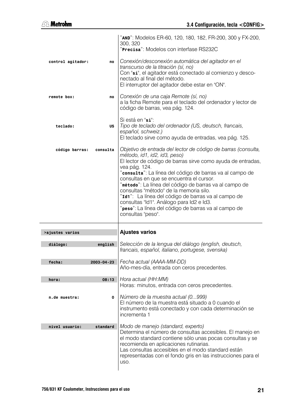 Metrohm 756 KF Coulometer User Manual | Page 29 / 162