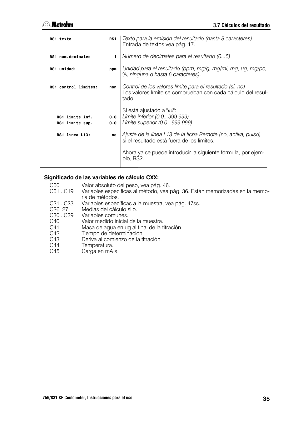 Metrohm 756 KF Coulometer User Manual | Page 43 / 162