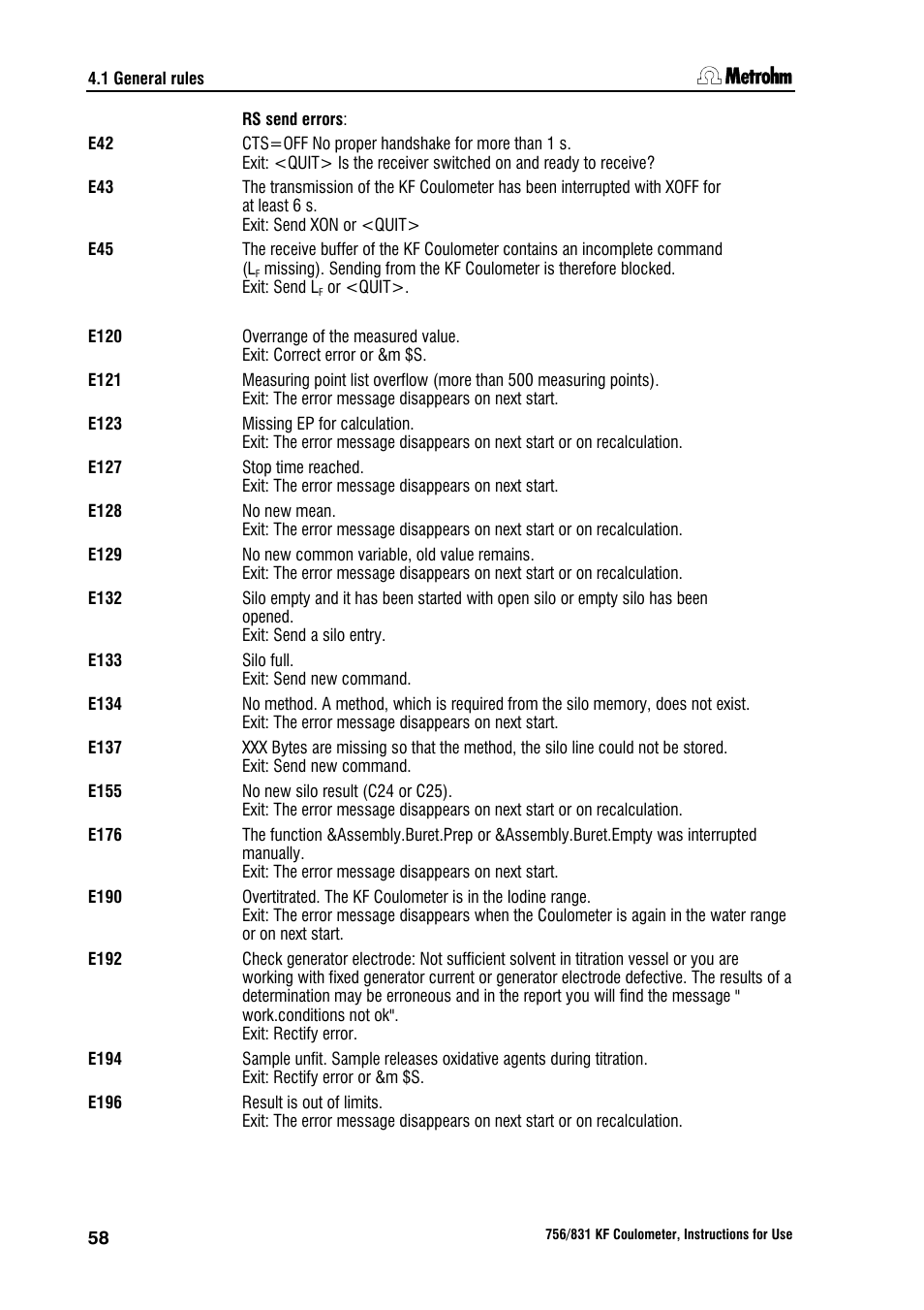 Metrohm 756 KF Coulometer User Manual | Page 66 / 162