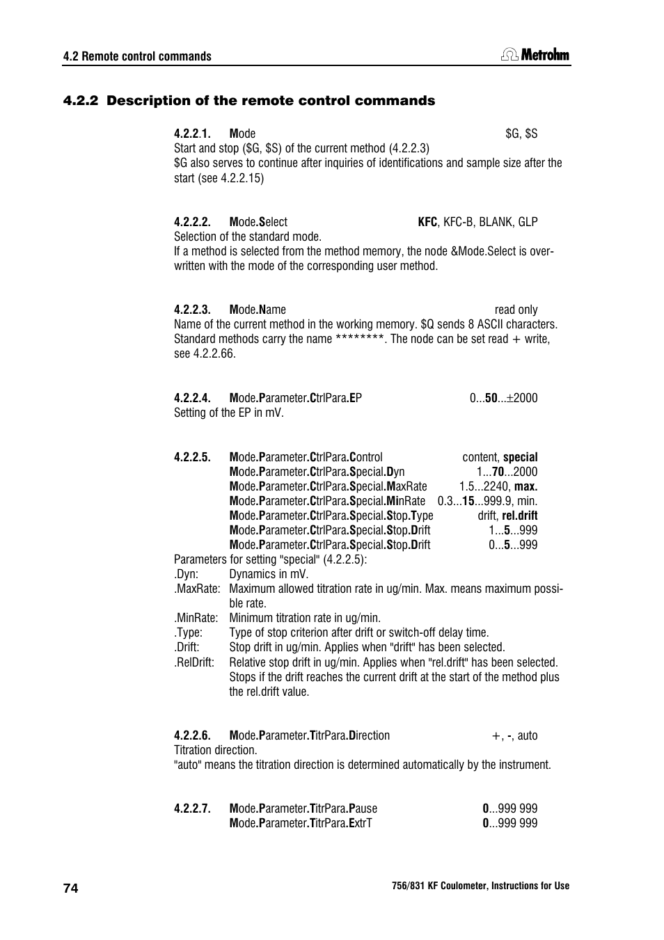 Metrohm 756 KF Coulometer User Manual | Page 82 / 162