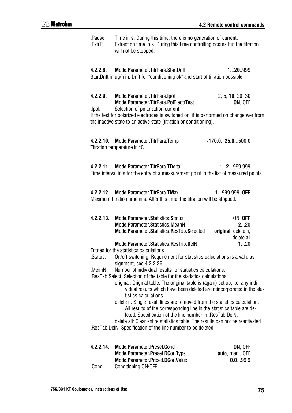 Metrohm 756 KF Coulometer User Manual | Page 83 / 162