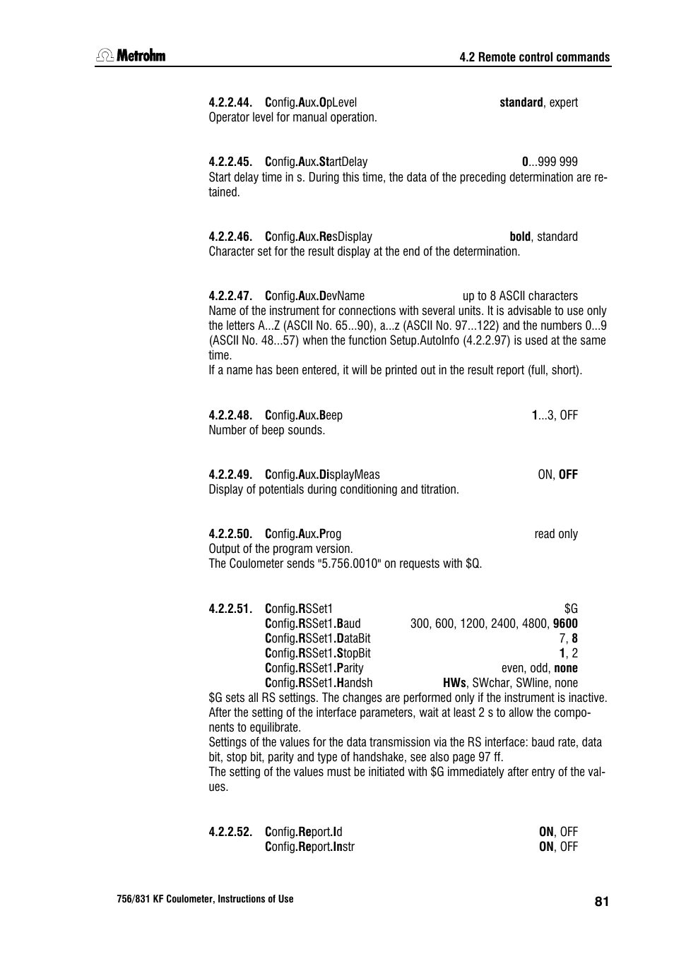 Metrohm 756 KF Coulometer User Manual | Page 89 / 162