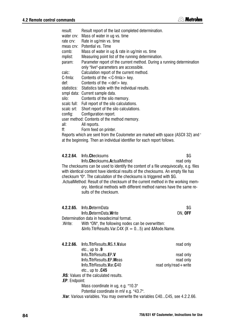 Metrohm 756 KF Coulometer User Manual | Page 92 / 162