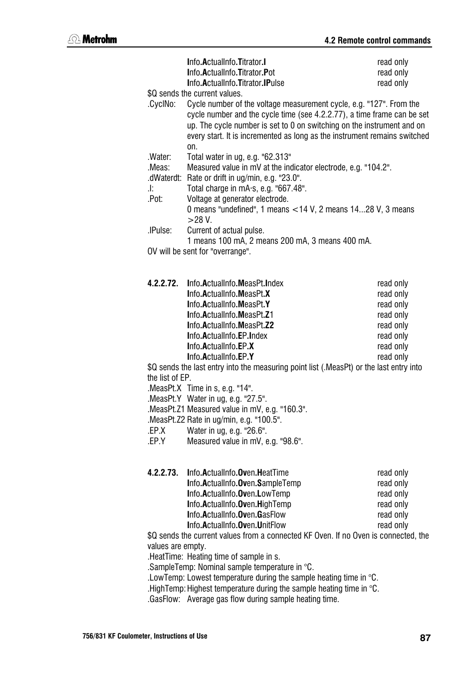 Metrohm 756 KF Coulometer User Manual | Page 95 / 162