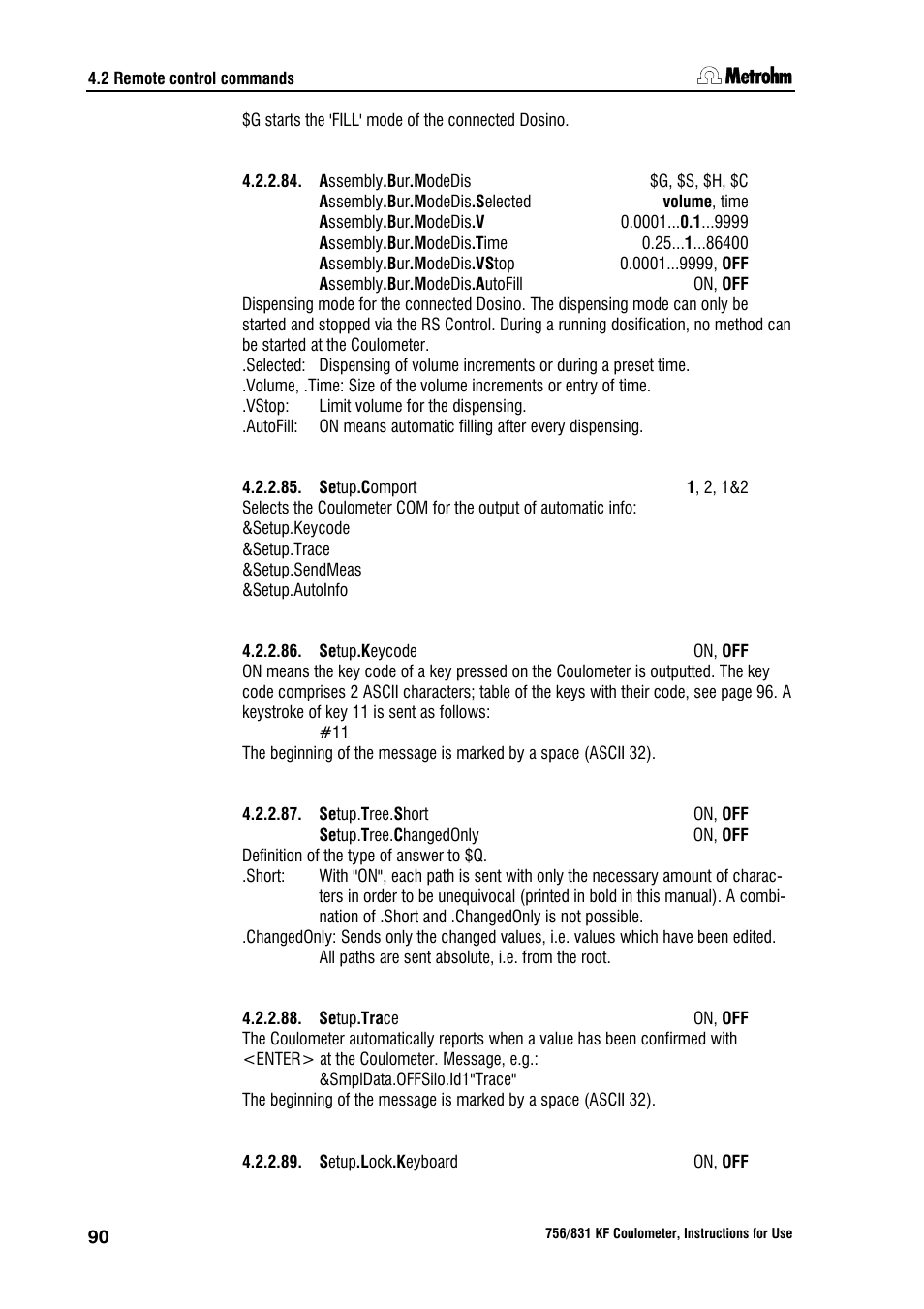 Metrohm 756 KF Coulometer User Manual | Page 98 / 162