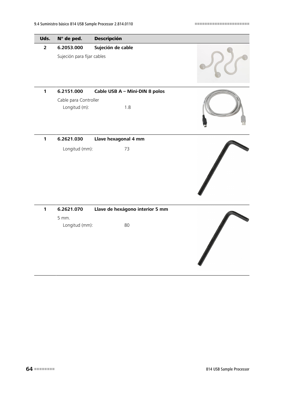 Metrohm 814 USB Sample Processor User Manual | Page 72 / 91