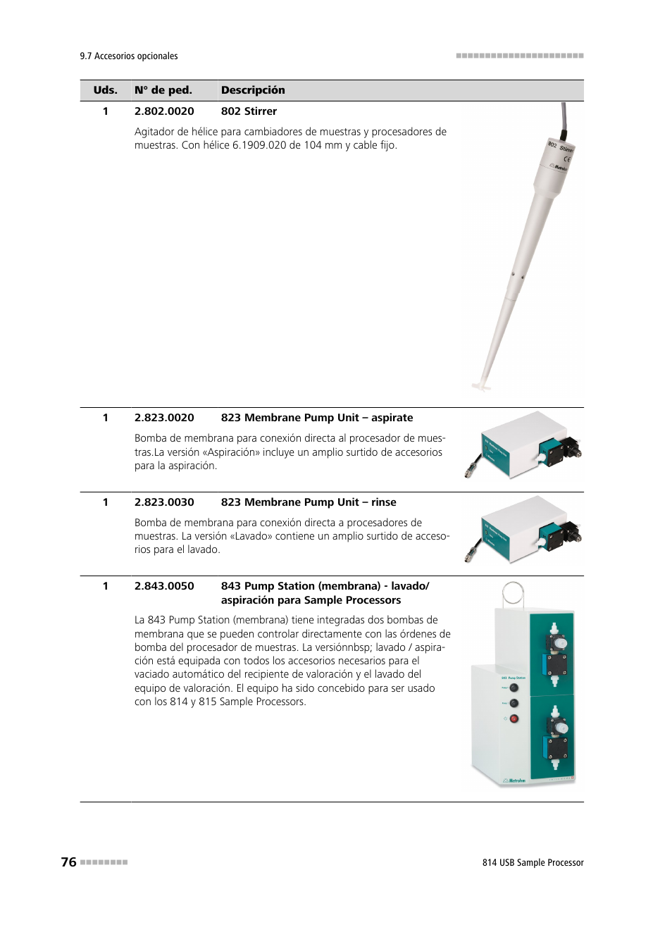 Metrohm 814 USB Sample Processor User Manual | Page 84 / 91