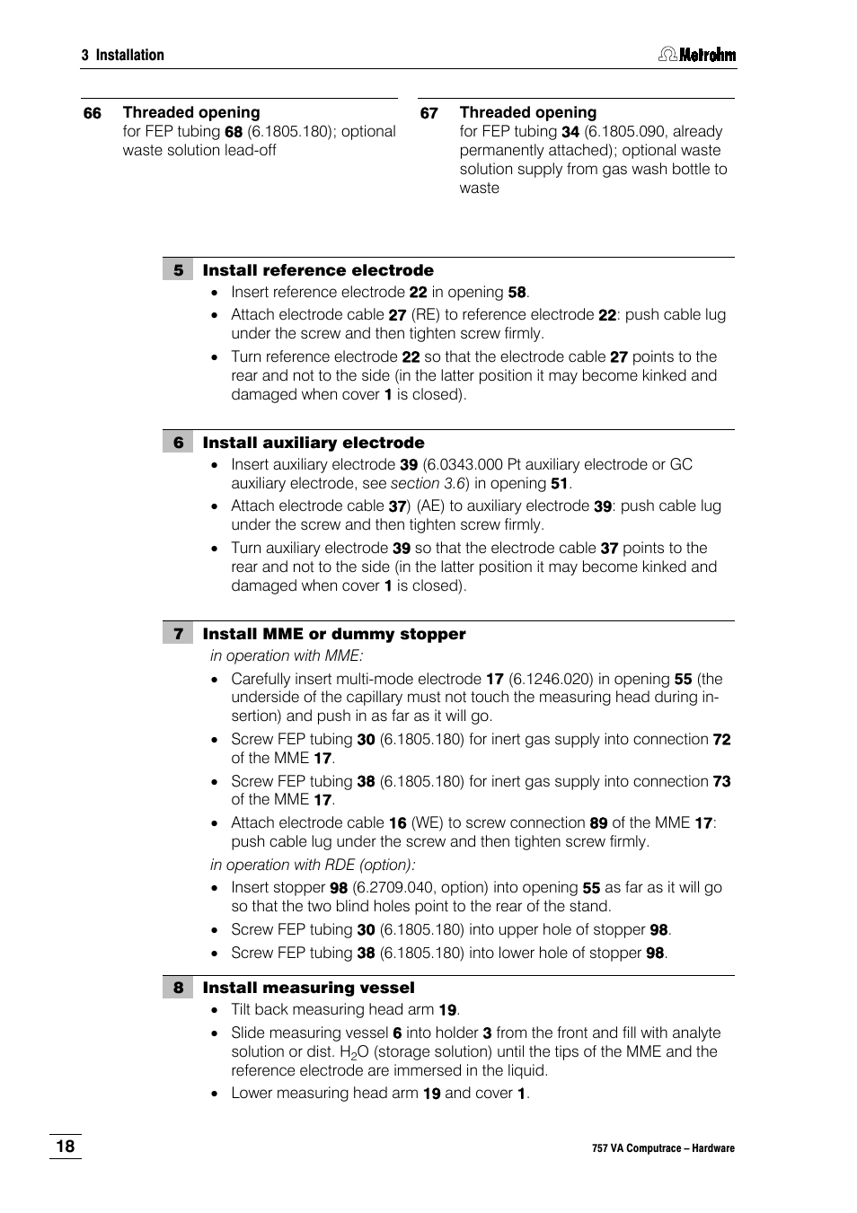 Metrohm 757 VA Computrace User Manual | Page 22 / 82