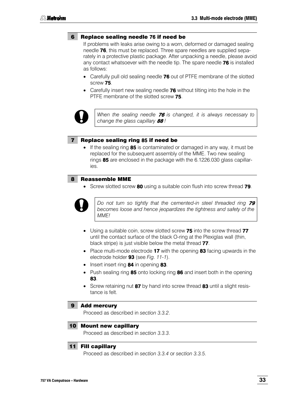 Metrohm 757 VA Computrace User Manual | Page 37 / 82