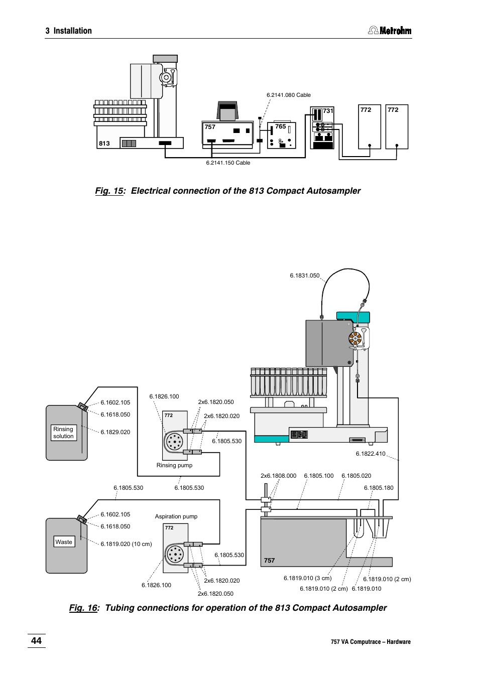 3 installation | Metrohm 757 VA Computrace User Manual | Page 48 / 82
