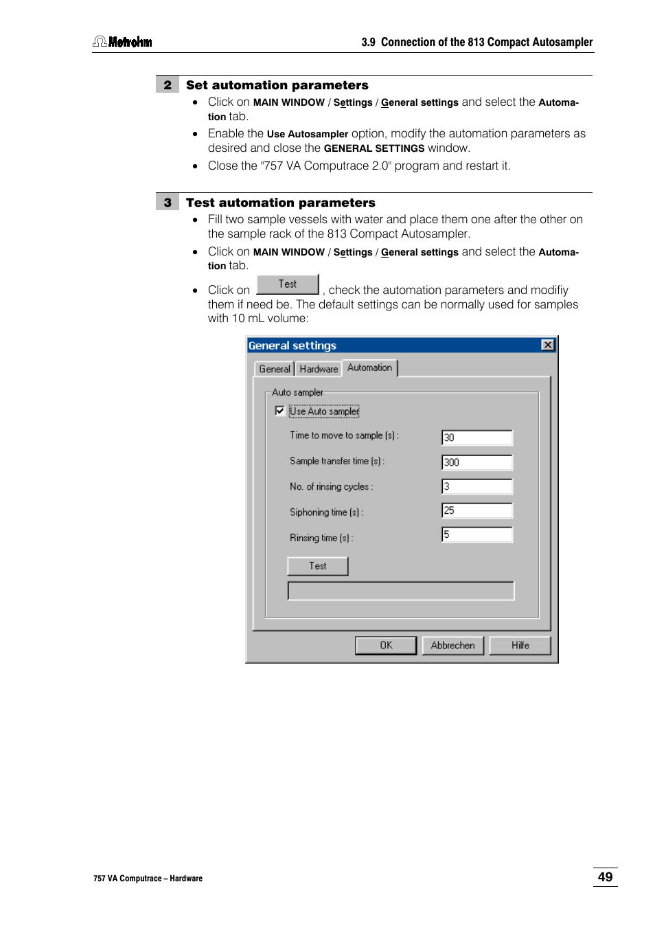Metrohm 757 VA Computrace User Manual | Page 53 / 82