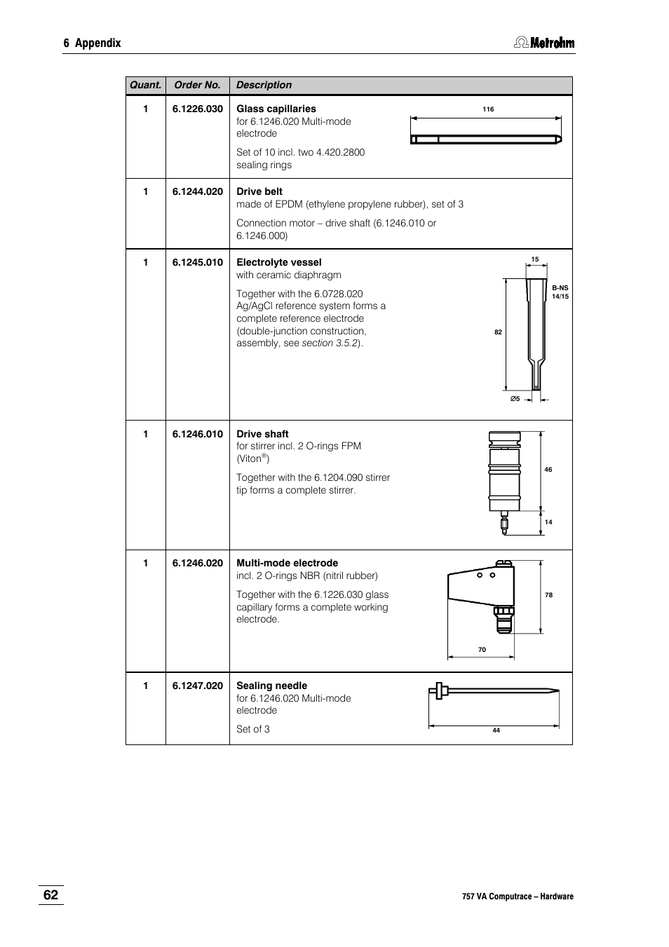 Metrohm 757 VA Computrace User Manual | Page 66 / 82