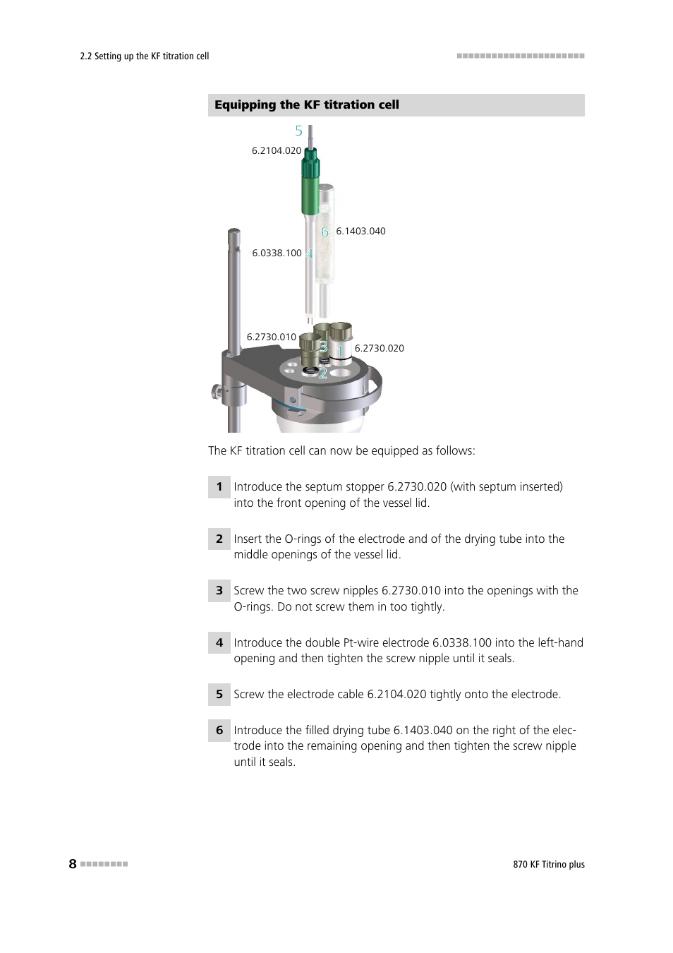 Metrohm 870 KF Titrino plus Installation User Manual | Page 14 / 44