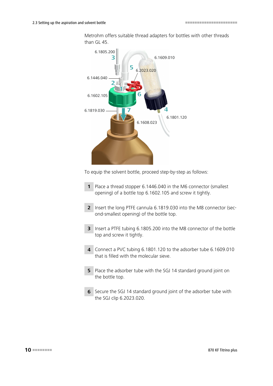 Metrohm 870 KF Titrino plus Installation User Manual | Page 16 / 44