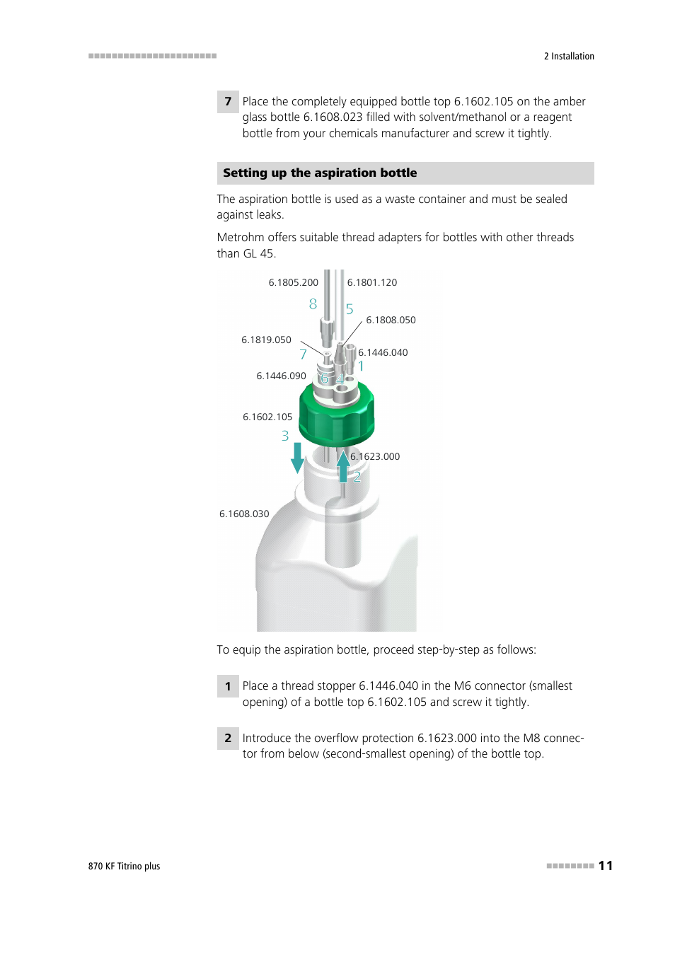 Metrohm 870 KF Titrino plus Installation User Manual | Page 17 / 44