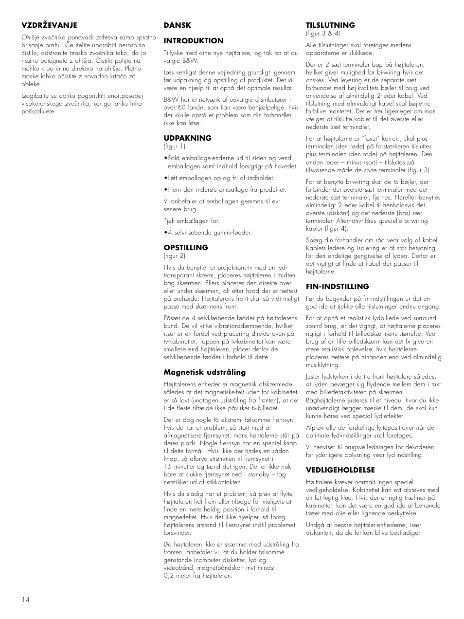 Bowers & Wilkins CC6 S2 User Manual | Page 16 / 20