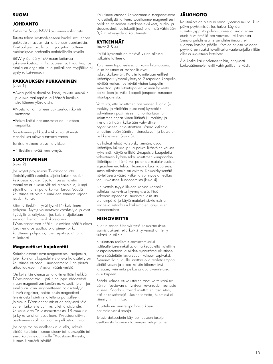 Bowers & Wilkins CC6 S2 User Manual | Page 17 / 20