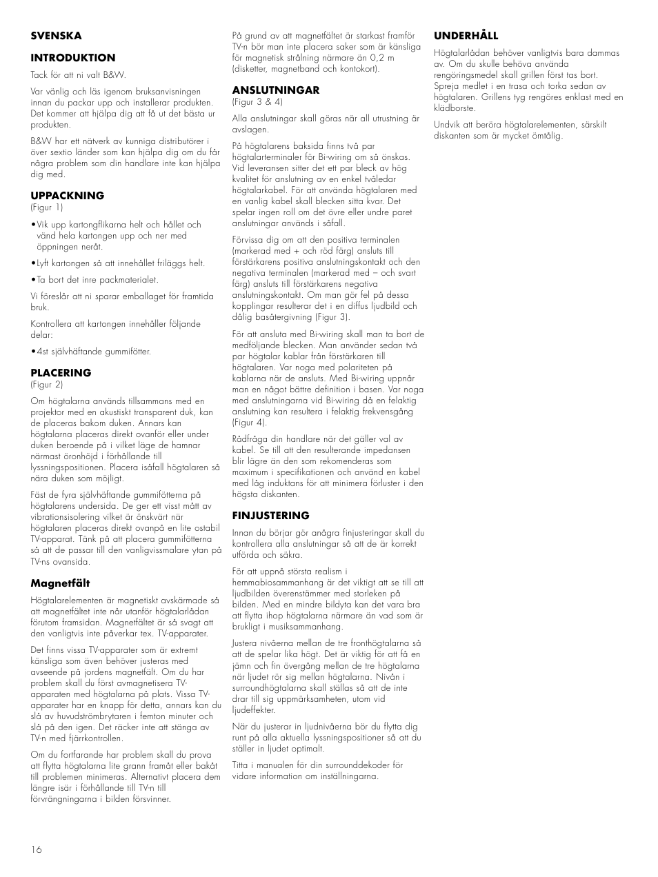 Bowers & Wilkins CC6 S2 User Manual | Page 18 / 20