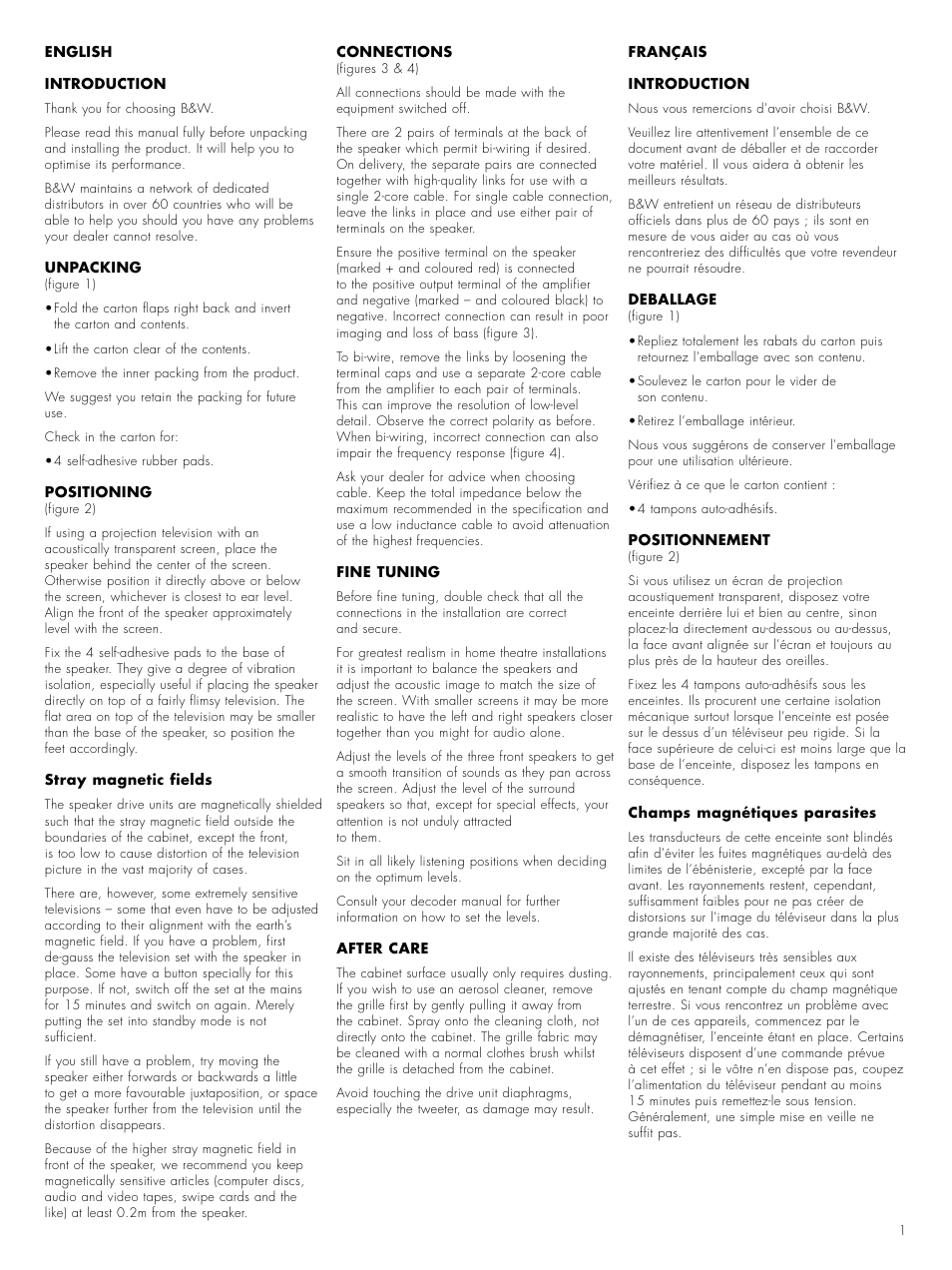 Bowers & Wilkins CC6 S2 User Manual | Page 3 / 20
