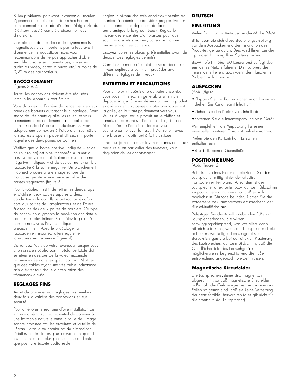Bowers & Wilkins CC6 S2 User Manual | Page 4 / 20