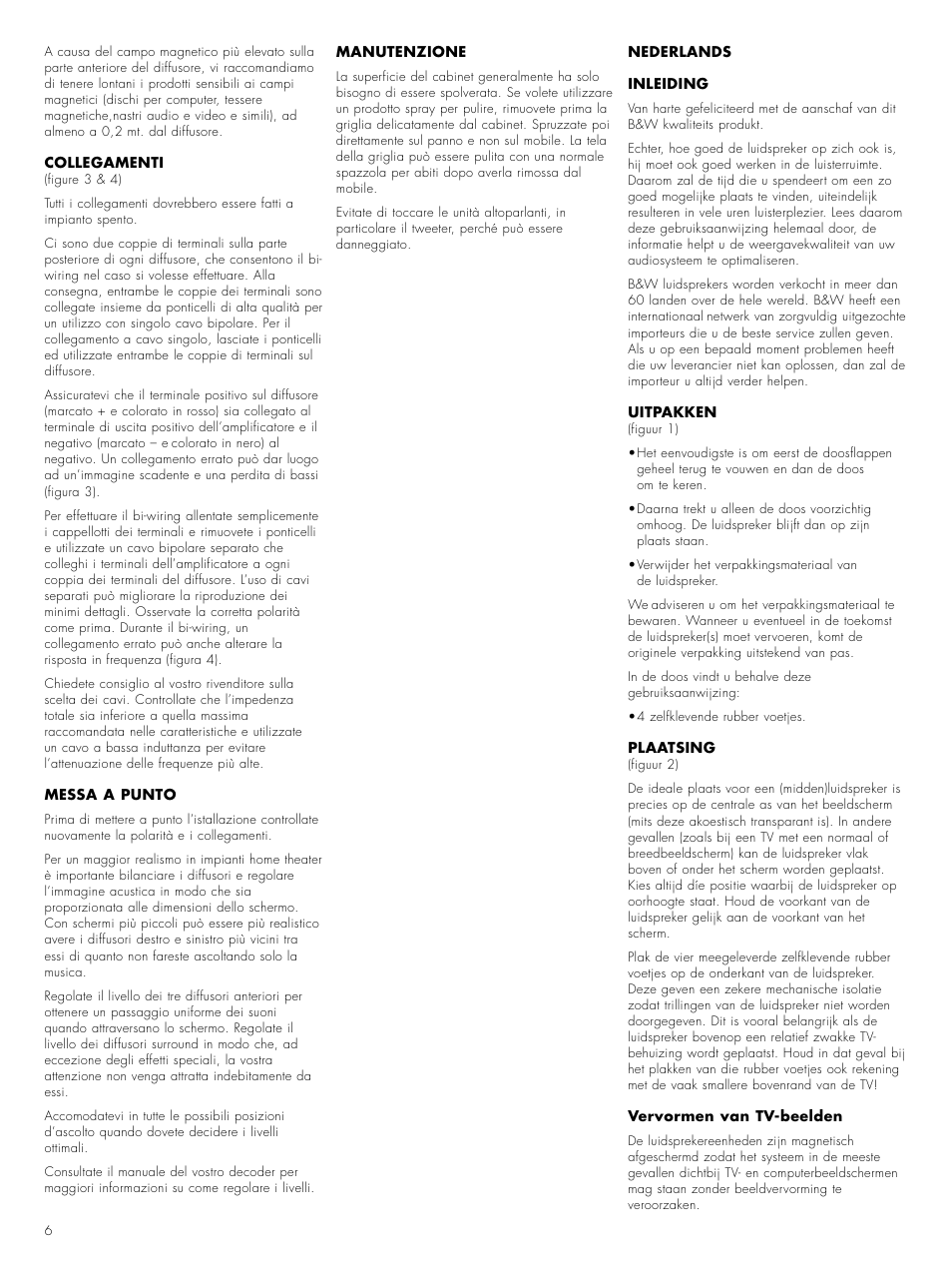 Bowers & Wilkins CC6 S2 User Manual | Page 8 / 20