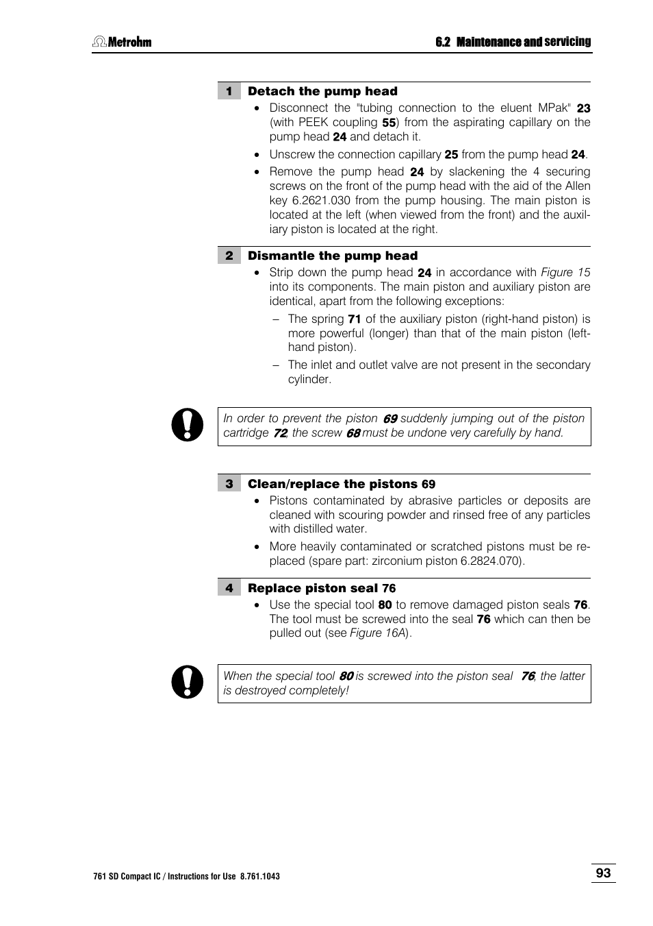 Metrohm 761 SD Compact IC User Manual | Page 101 / 135
