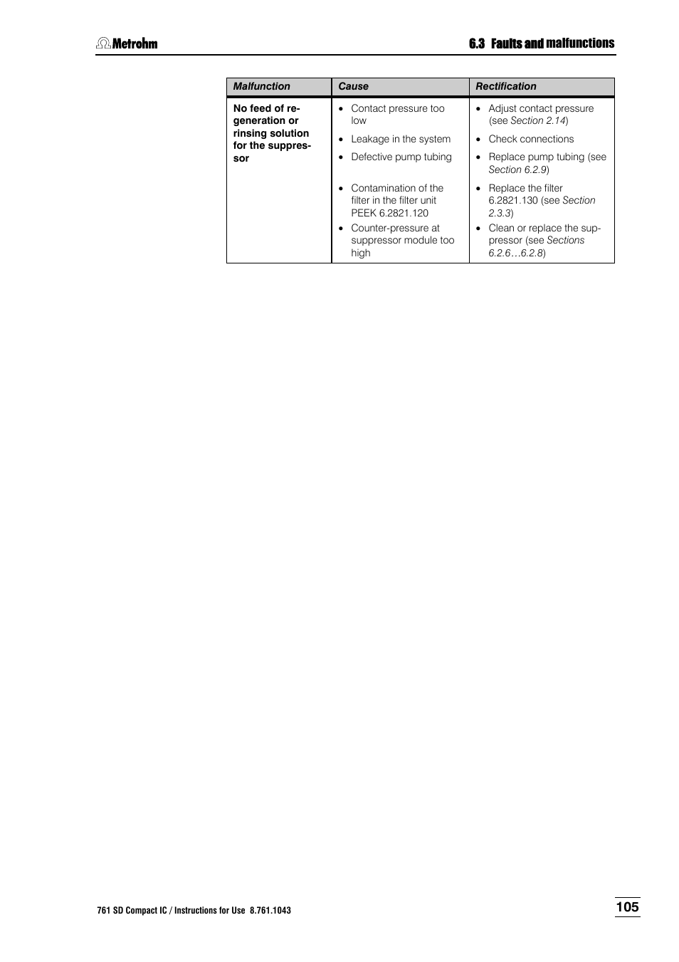 Metrohm 761 SD Compact IC User Manual | Page 113 / 135