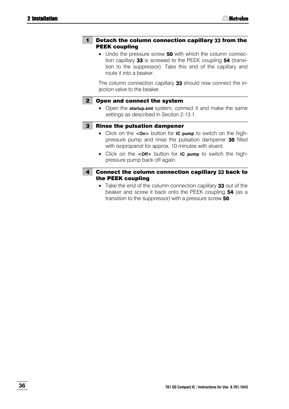 Metrohm 761 SD Compact IC User Manual | Page 44 / 135