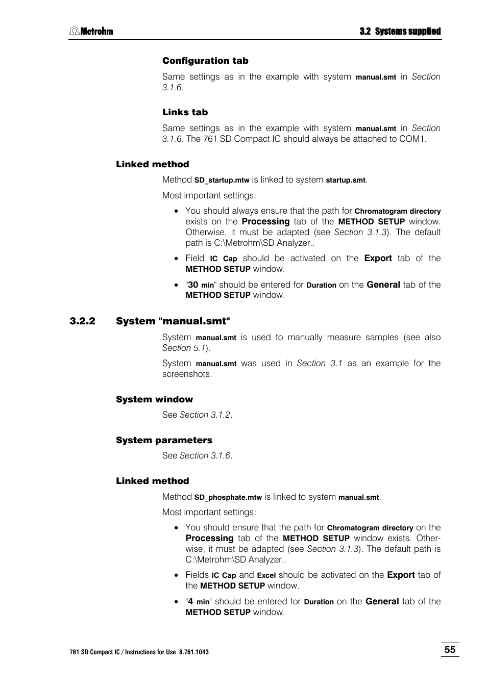 2 system "manual.smt, System "manual.smt | Metrohm 761 SD Compact IC User Manual | Page 63 / 135