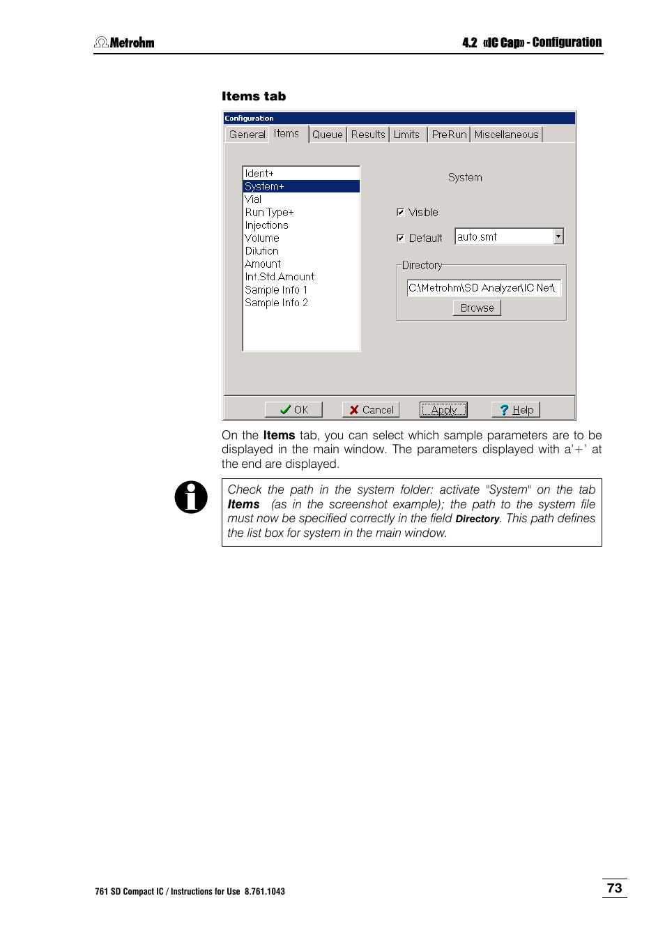 Metrohm 761 SD Compact IC User Manual | Page 81 / 135