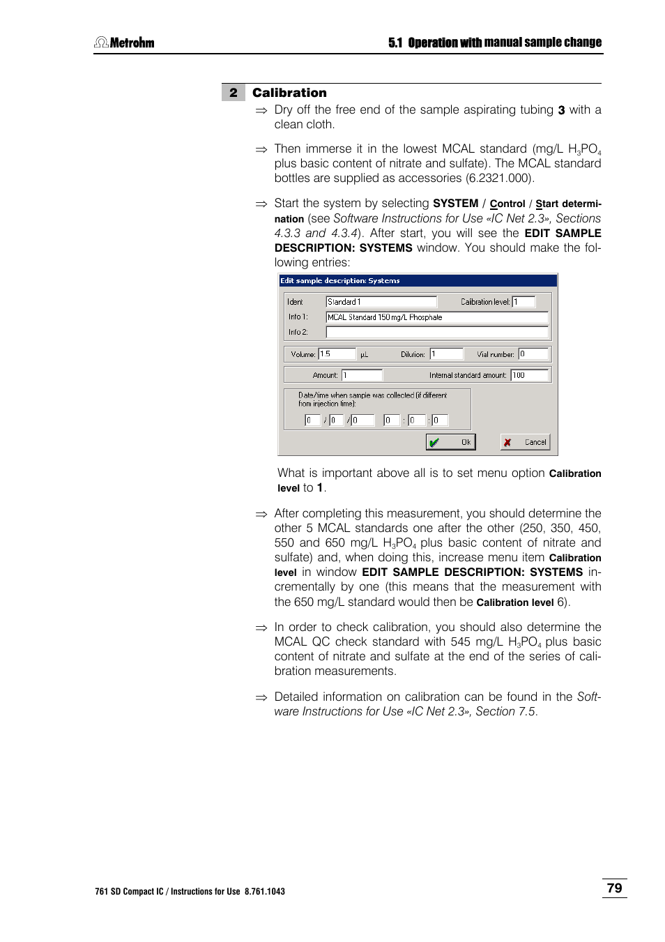 Metrohm 761 SD Compact IC User Manual | Page 87 / 135