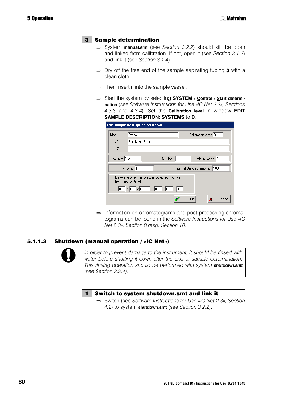 Metrohm 761 SD Compact IC User Manual | Page 88 / 135