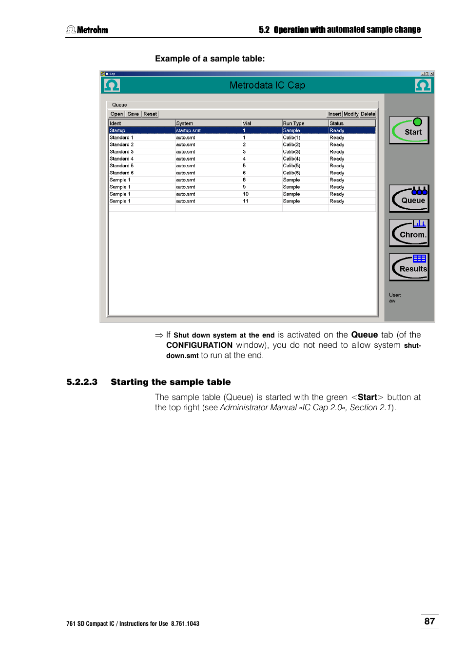 Metrohm 761 SD Compact IC User Manual | Page 95 / 135