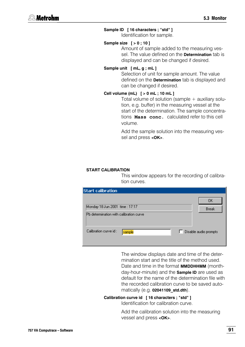 Metrohm 757 VA Computrace User Manual | Page 101 / 198