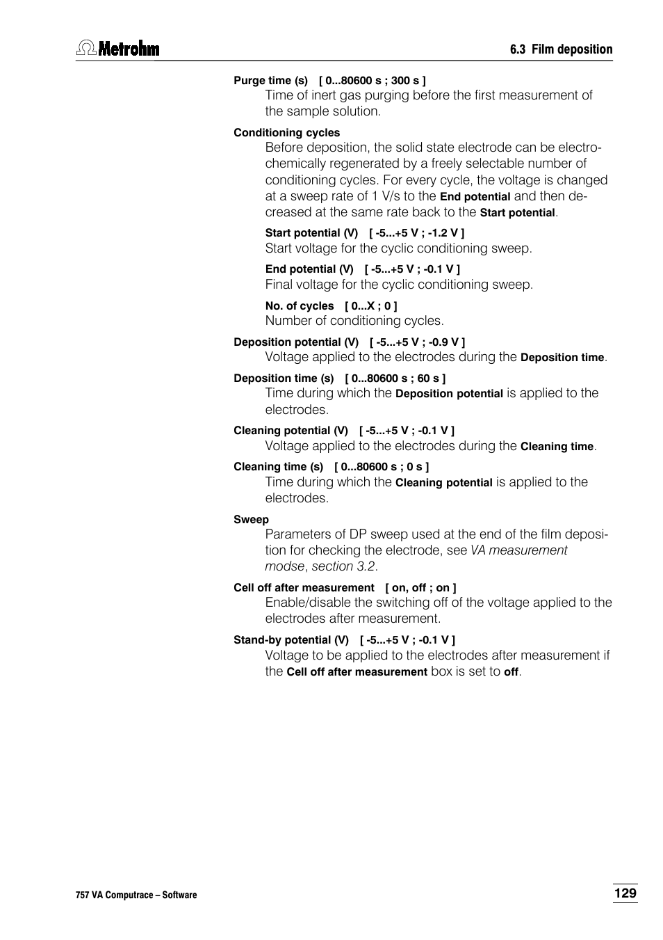 Metrohm 757 VA Computrace User Manual | Page 139 / 198