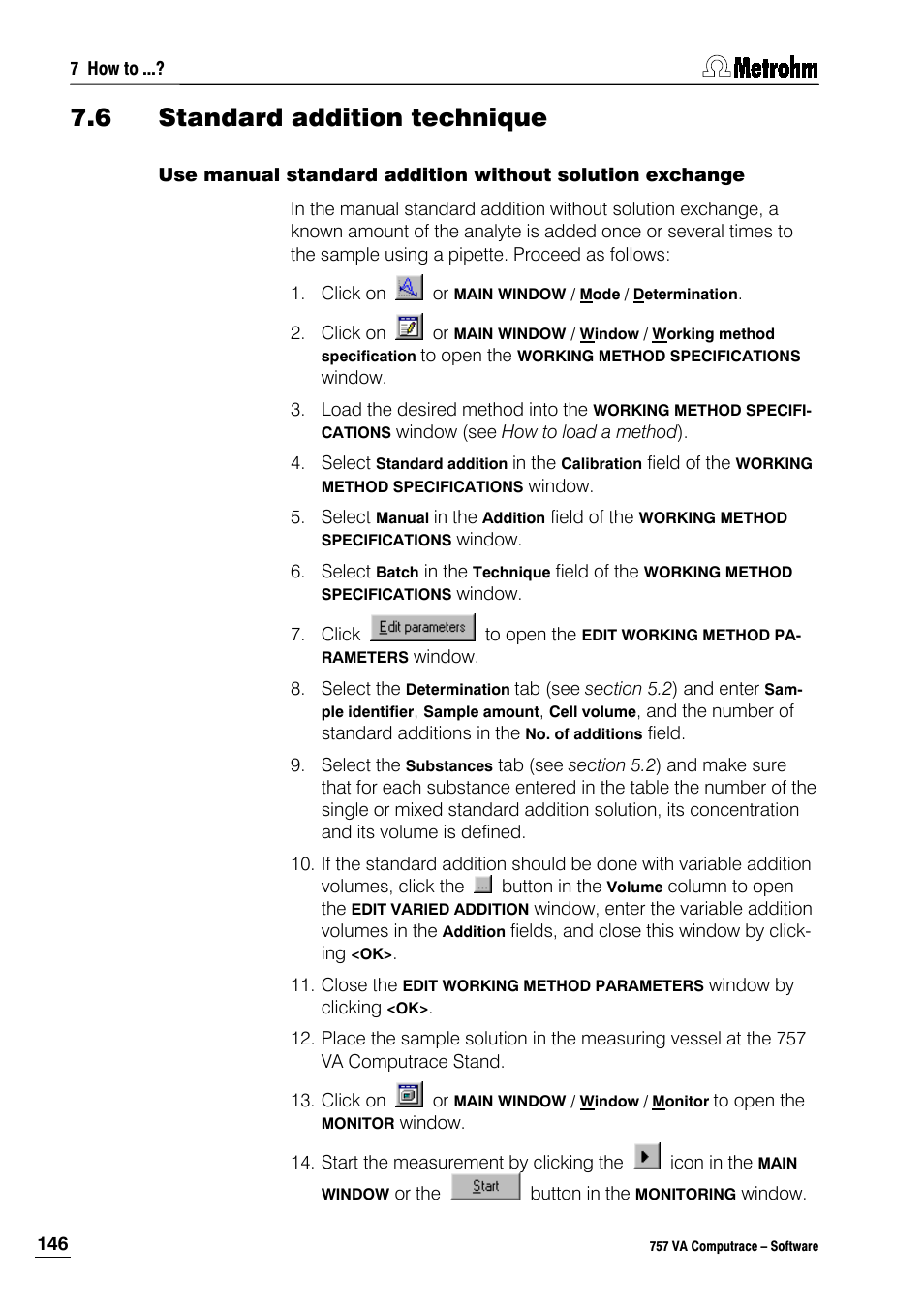 6 standard addition technique | Metrohm 757 VA Computrace User Manual | Page 156 / 198