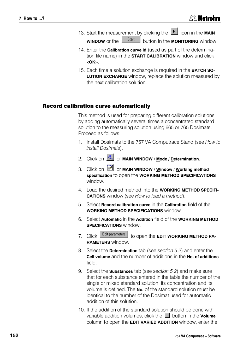Record calibration curve automatically | Metrohm 757 VA Computrace User Manual | Page 162 / 198